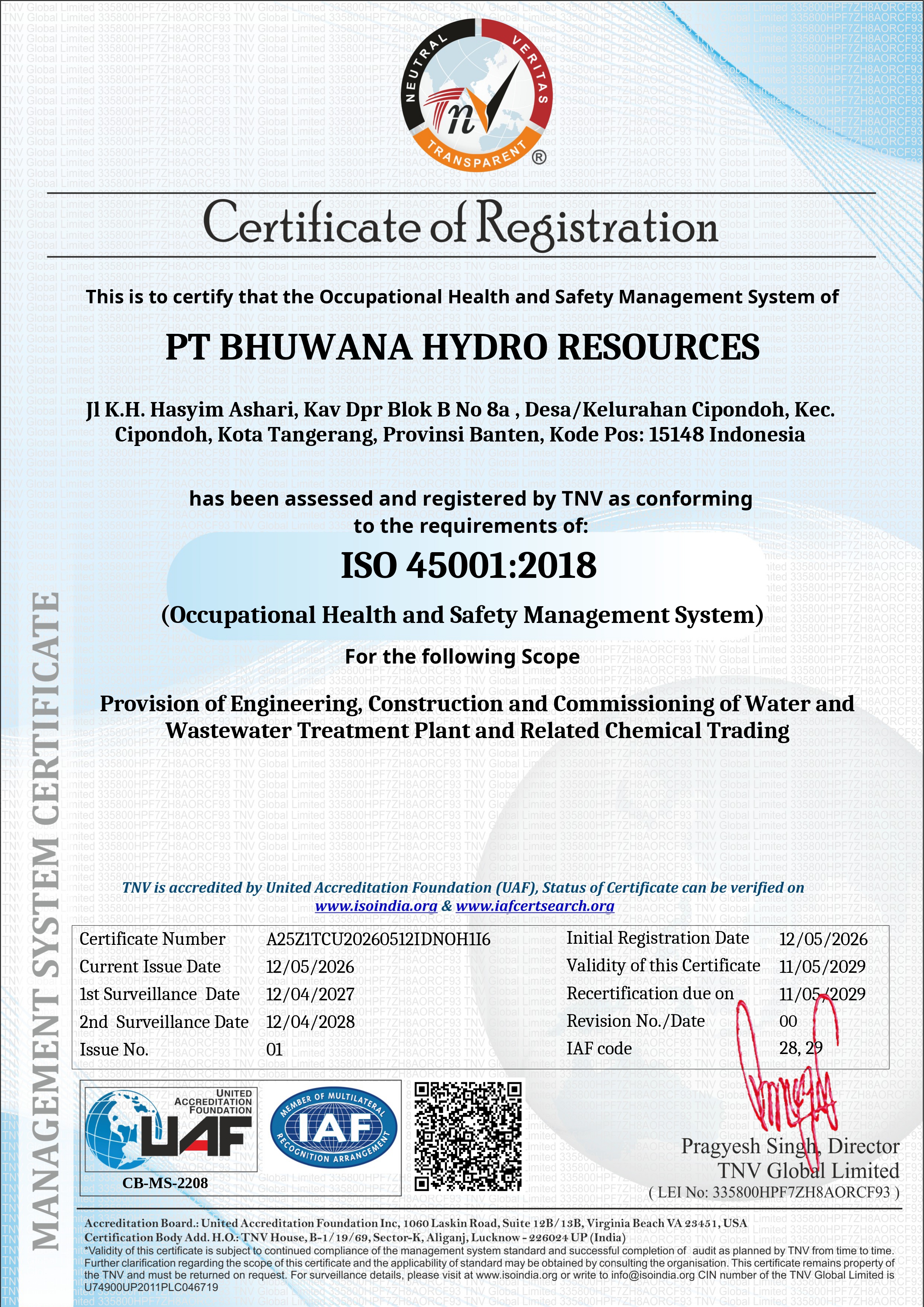 BHR - ISO 45001